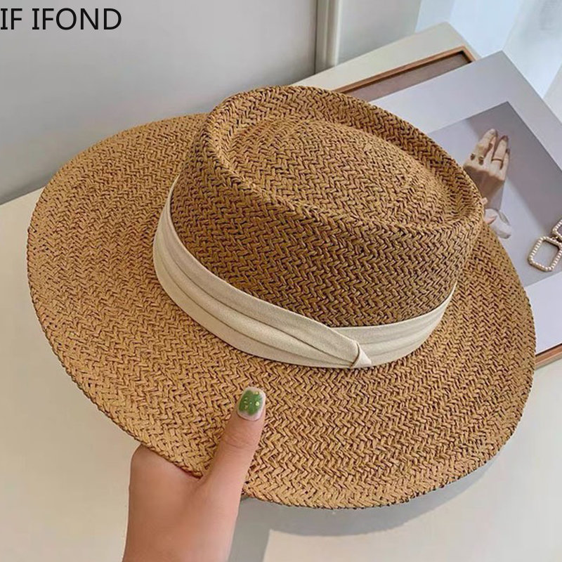 Bucket Hat Straw - Topi Jerami Bersirkulasi Musim Semi Musim