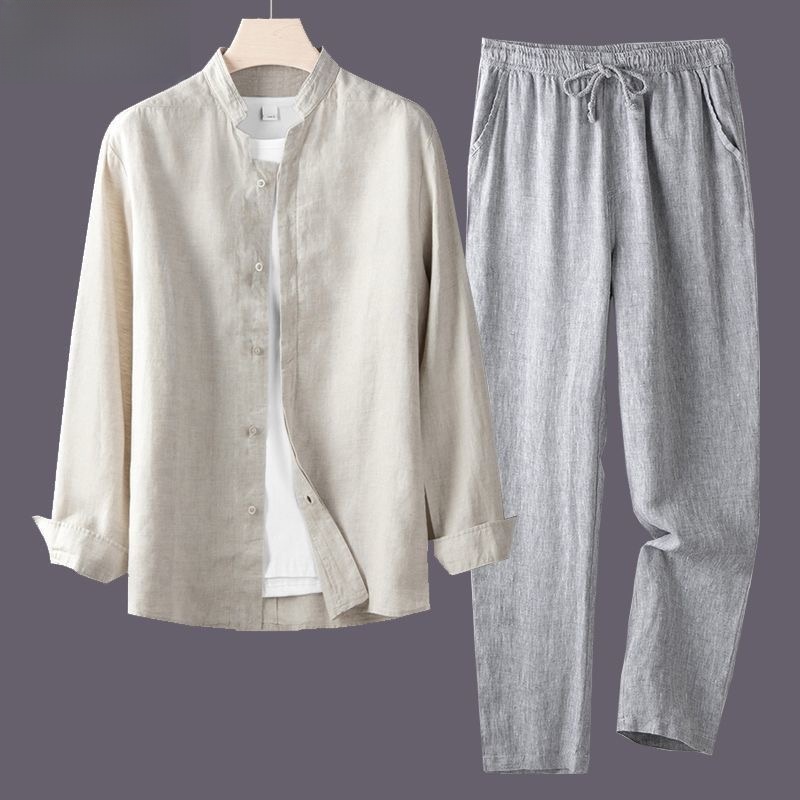 Set Kemeja Katun Linen Ringan  - Linen Shirt Breathable ulasan dan harga
