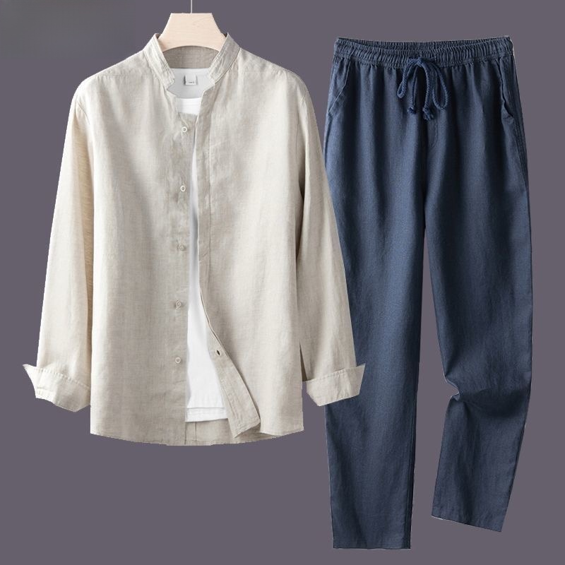 Set Kemeja Katun Linen Ringan  - Linen Shirt Breathable ulasan dan harga