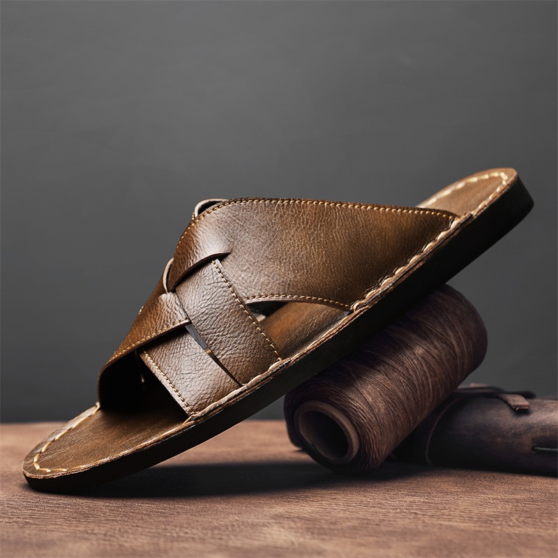 Sandal Pria Kulit Asli Modis S - Flip Flop Leather Men ulasan dan harga