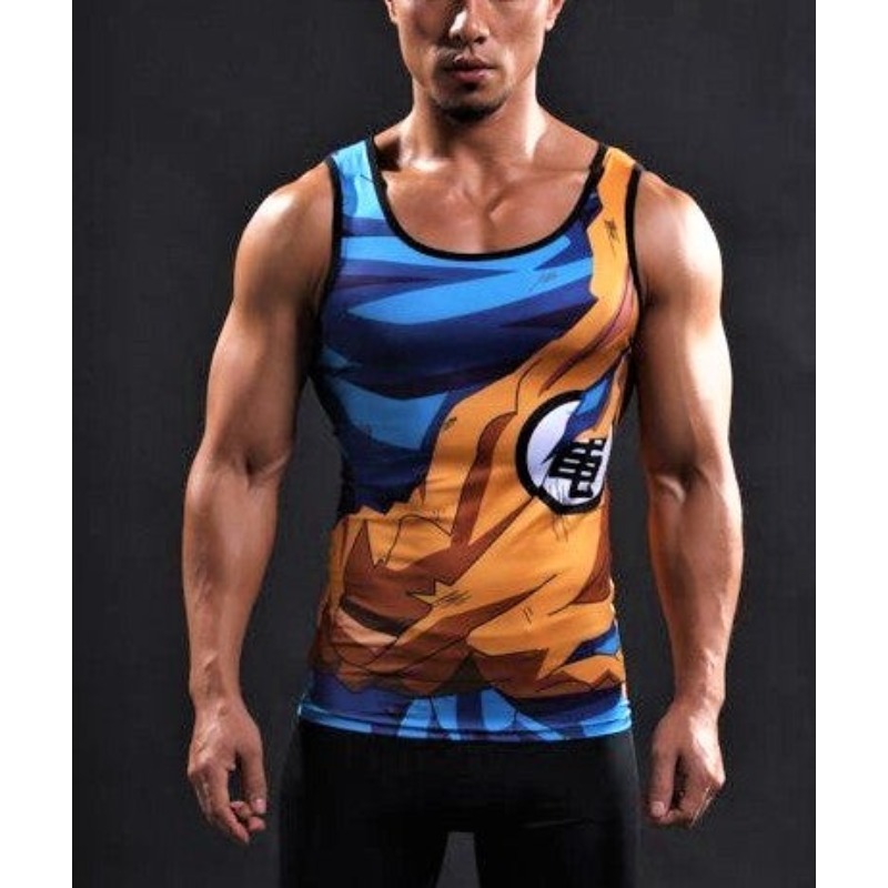 Tank Top Anime Goku Cosplay Mu - Tank Top Muscle ulasan dan harga