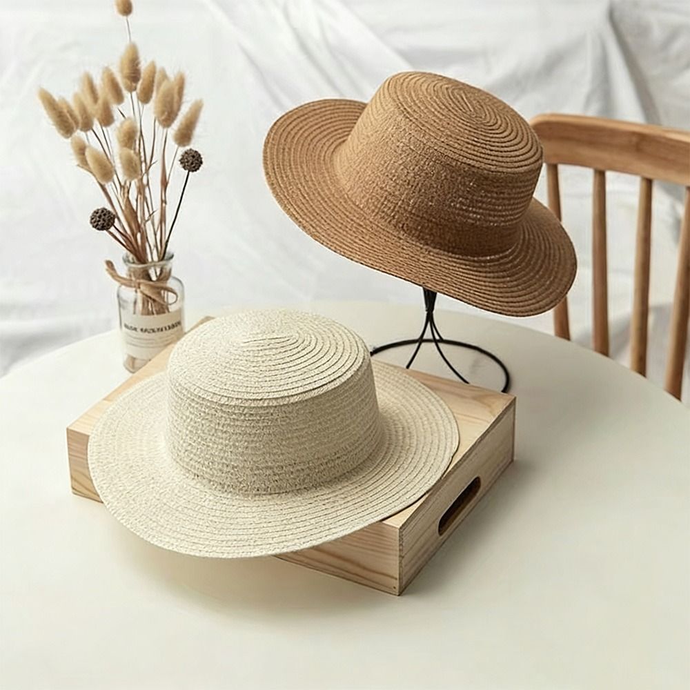 Topi Jerami Lebar Modis, Topi  - Bucket Hat Straw ulasan dan harga