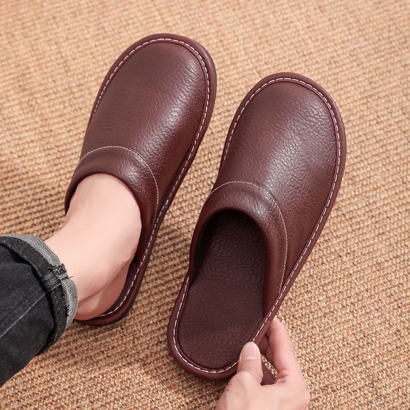 Sandal Kulit Rumah Pria dan Wa - Flip Flop Leather Men ulasan dan harga