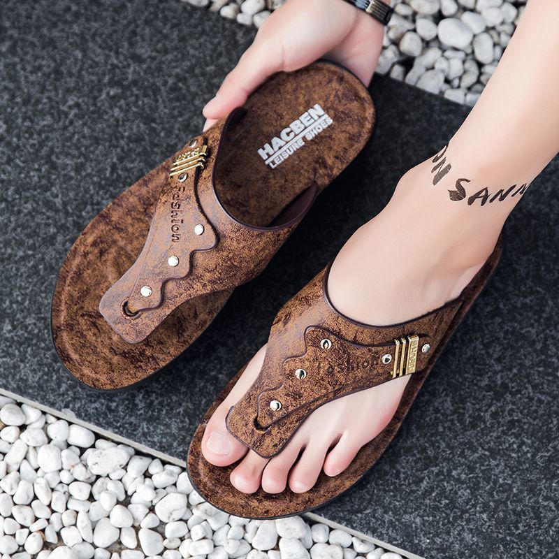 Sandal Jepit Pria Kulit Asli 2 - Flip Flop Leather Men ulasan dan harga